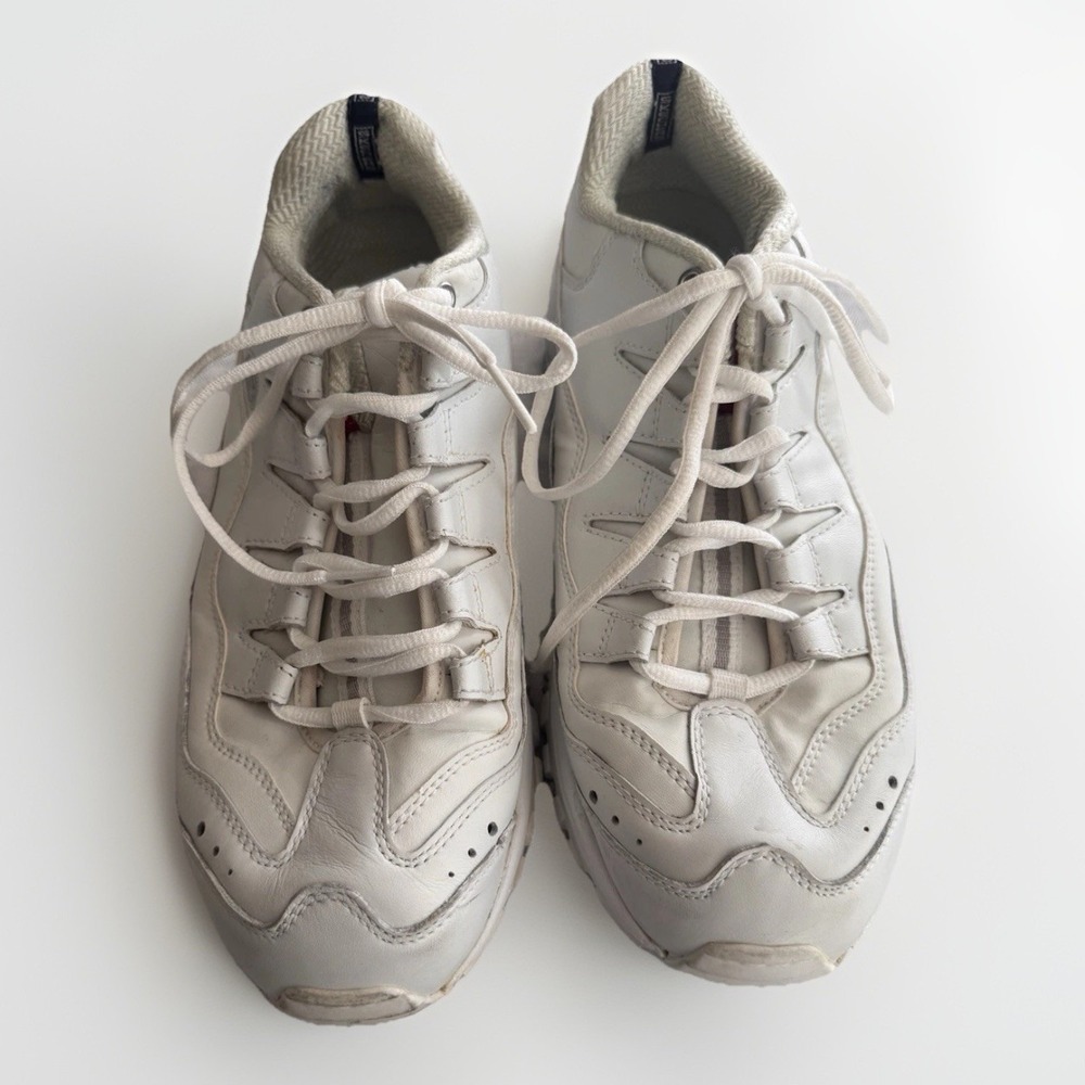 Skechers Sport White Leather Sneakers Men's 11 Chunky Retro Walking Shoe